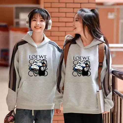 Replica LOEWE Hoodies Long Sleeved For Men #1374856 $52.00 USD for Wholesale