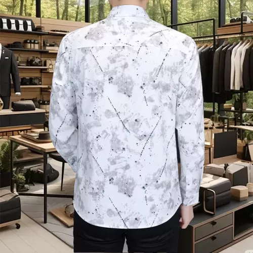 Replica Prada Shirts Long Sleeved For Men #1374897 $56.00 USD for Wholesale