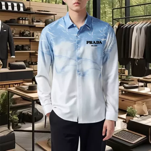 Prada Shirts Long Sleeved For Men #1374900 $56.00 USD, Wholesale Replica Prada Shirts