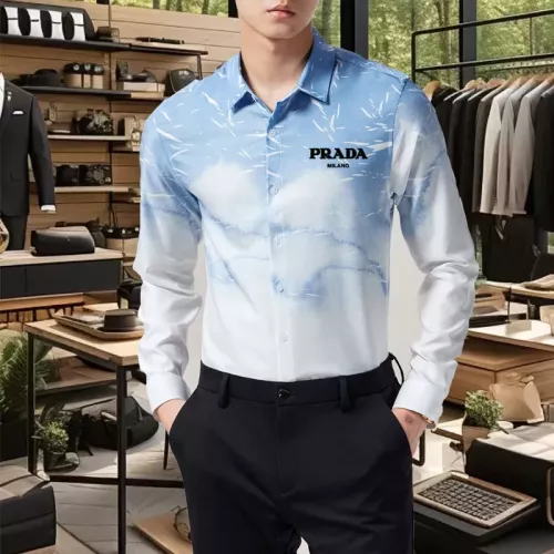 Replica Prada Shirts Long Sleeved For Men #1374900 $56.00 USD for Wholesale