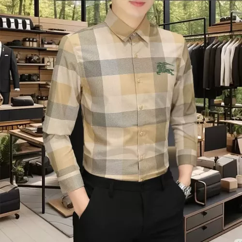 Replica Burberry Shirts Long Sleeved For Men #1374912 $56.00 USD for Wholesale