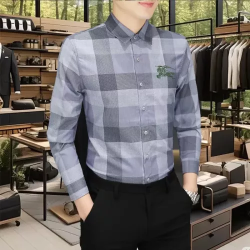 Burberry Shirts Long Sleeved For Men #1374913 $56.00 USD, Wholesale Replica Burberry Shirts