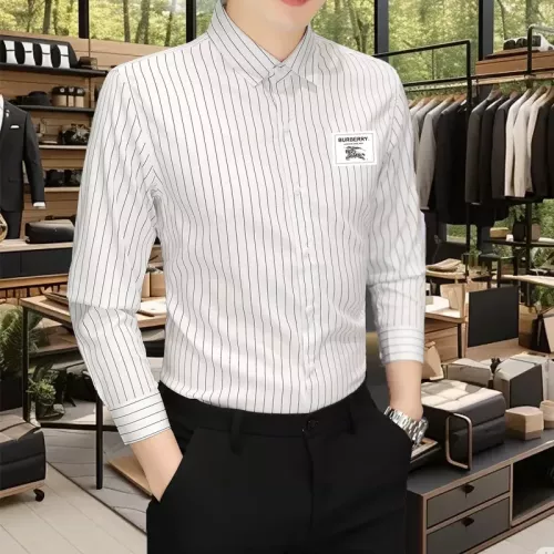 Replica Burberry Shirts Long Sleeved For Men #1374914 $56.00 USD for Wholesale