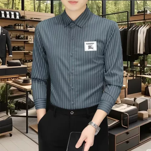 Burberry Shirts Long Sleeved For Men #1374916 $56.00 USD, Wholesale Replica Burberry Shirts