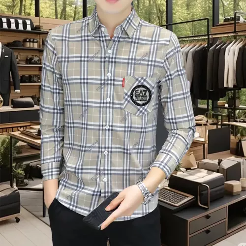 Armani Shirts Long Sleeved For Men #1374932 $56.00 USD, Wholesale Replica Armani Shirts