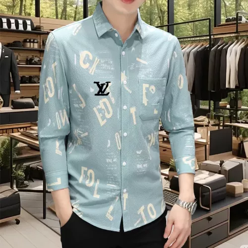 Louis Vuitton LV Shirts Long Sleeved For Men #1374942 $56.00 USD, Wholesale Replica Louis Vuitton LV Shirts