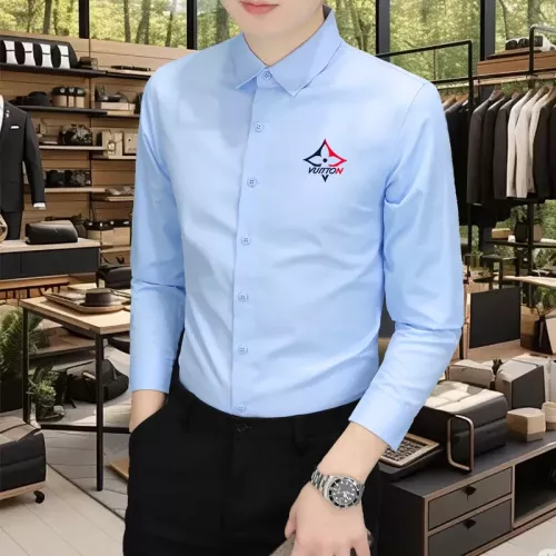 Louis Vuitton LV Shirts Long Sleeved For Men #1374944 $56.00 USD, Wholesale Replica Louis Vuitton LV Shirts