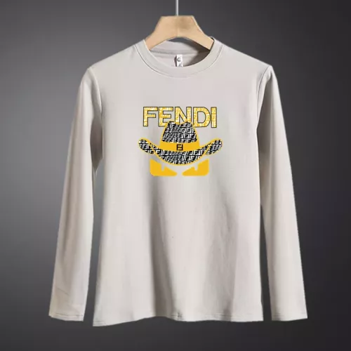 Fendi T-Shirts Long Sleeved For Men #1375586 $40.00 USD, Wholesale Replica Fendi T-Shirts