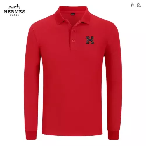 Hermes T-Shirts Long Sleeved For Men #1376055 $40.00 USD, Wholesale Replica Hermes T-Shirts