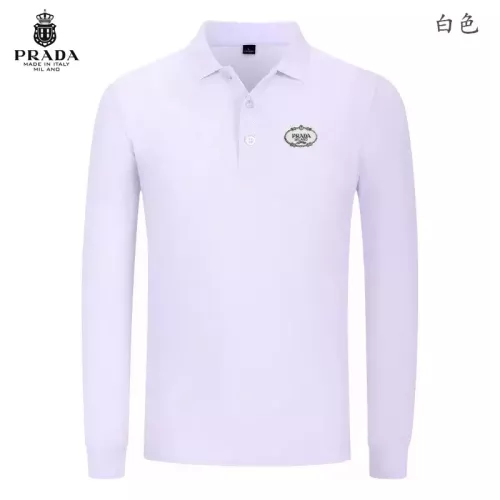 Prada T-Shirts Long Sleeved For Men #1376064 $40.00 USD, Wholesale Replica Prada T-Shirts
