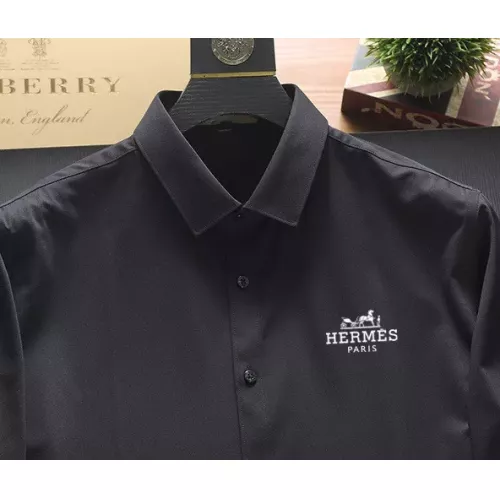Replica Hermes Shirts Long Sleeved For Unisex #1376282 $40.00 USD for Wholesale