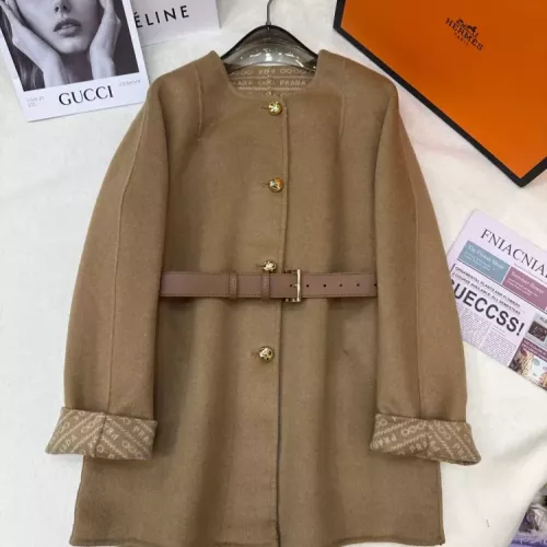 Prada Coat Long Sleeved For Women #1376600 $350.41 USD, Wholesale Replica Prada Coats