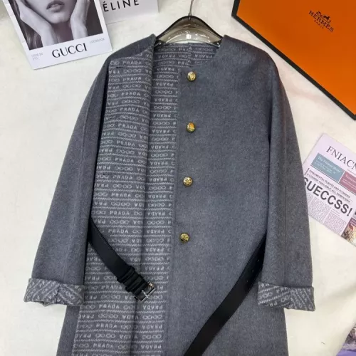 Replica Prada Coat Long Sleeved For Women #1376601 $350.41 USD for Wholesale