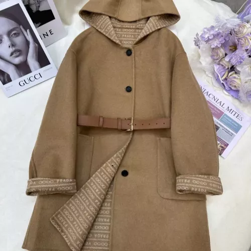 Prada Coat Long Sleeved For Women #1376602 $350.41 USD, Wholesale Replica Prada Coats