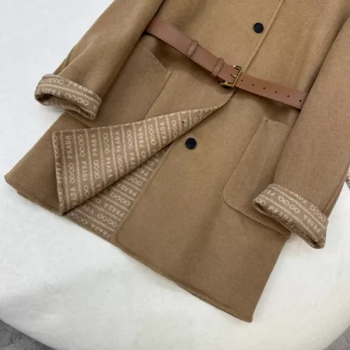 Replica Prada Coat Long Sleeved For Women #1376602 $350.41 USD for Wholesale