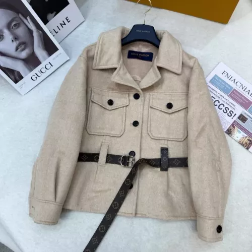 Louis Vuitton LV Coat Long Sleeved For Women #1376621 $409.92 USD, Wholesale Replica Louis Vuitton LV Coat