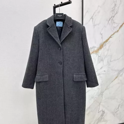 Prada Coat Long Sleeved For Women #1376683 $245.00 USD, Wholesale Replica Prada Coat