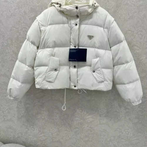 Prada Down Feather Coat Long Sleeved For Women #1376686 $170.00 USD, Wholesale Replica Prada Down Feather Coat