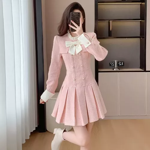 Chanel Dresses Long Sleeved For Women #1376843 $85.00 USD, Wholesale Replica Chanel Dresses