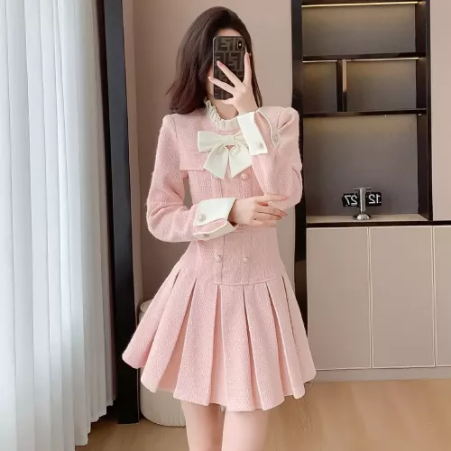 Replica Chanel Dresses Long Sleeved For Women #1376843 $85.00 USD for Wholesale