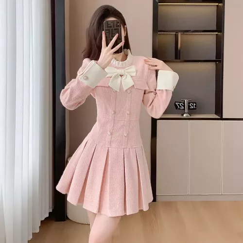 Replica Chanel Dresses Long Sleeved For Women #1376843 $85.00 USD for Wholesale