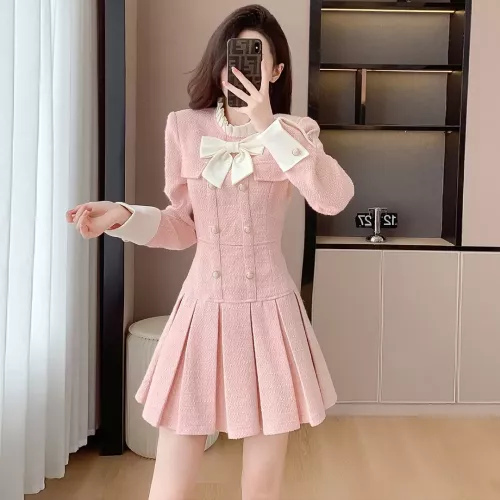 Replica Chanel Dresses Long Sleeved For Women #1376843 $85.00 USD for Wholesale