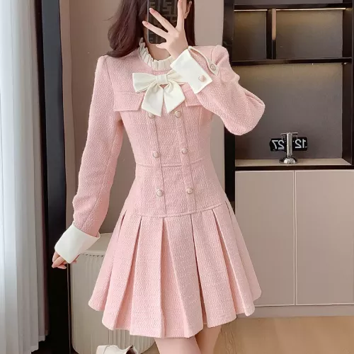 Replica Chanel Dresses Long Sleeved For Women #1376843 $85.00 USD for Wholesale