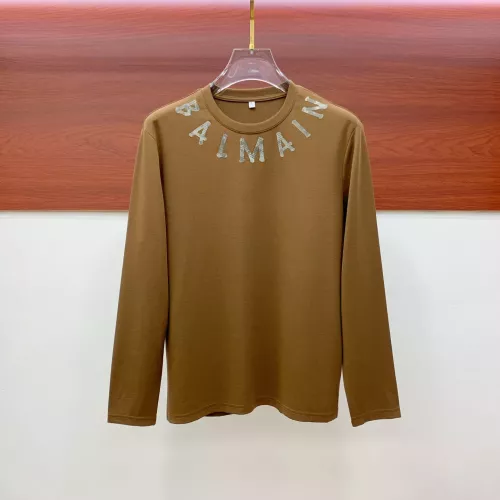 Balmain T-Shirts Long Sleeved For Men #1377480 $72.00 USD, Wholesale Replica Balmain T-Shirts