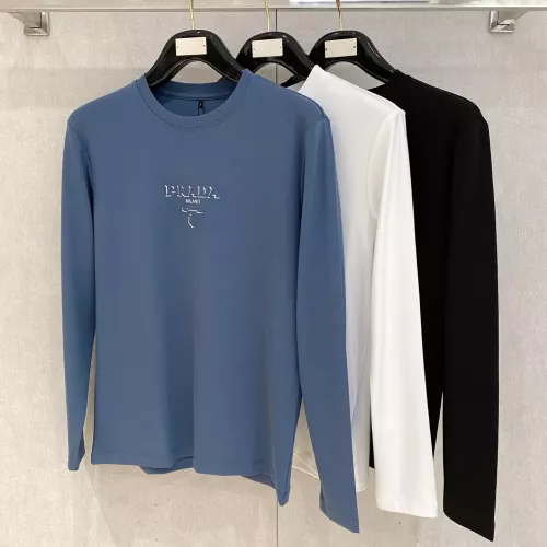 Replica Prada T-Shirts Long Sleeved For Men #1377487 $76.00 USD for Wholesale