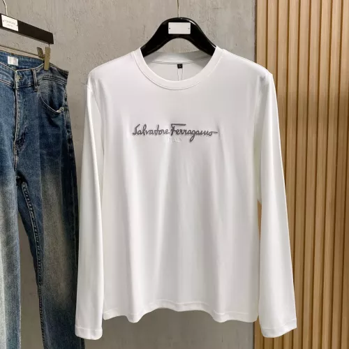 Salvatore Ferragamo T-Shirts Long Sleeved For Men #1377492 $76.00 USD, Wholesale Replica Salvatore Ferragamo T-Shirts