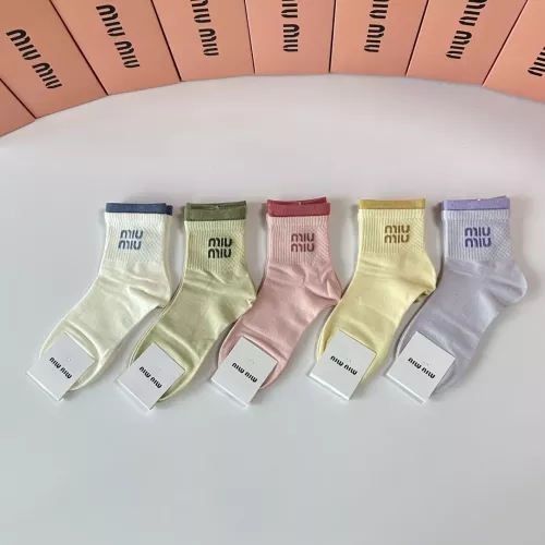 Replica MIU MIU Socks #1377788 $27.00 USD for Wholesale