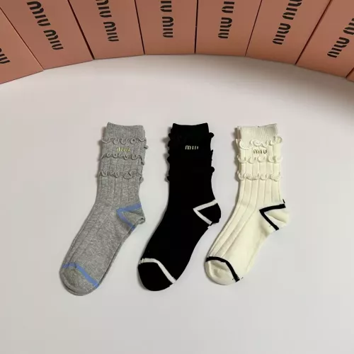 Replica MIU MIU Socks #1377799 $32.00 USD for Wholesale