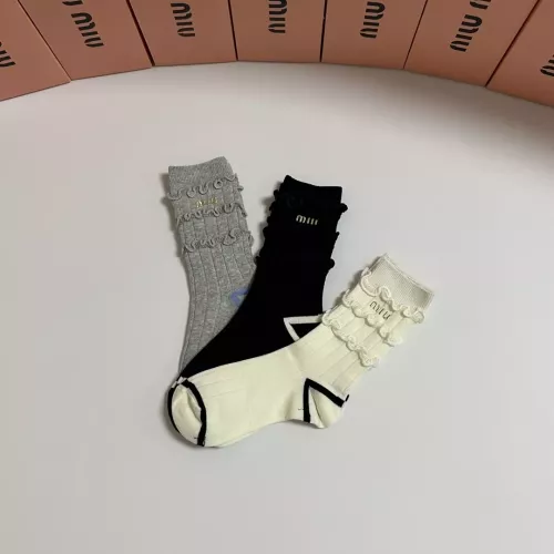 Replica MIU MIU Socks #1377799 $32.00 USD for Wholesale
