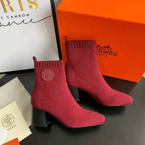 Replica Hermes Boots For Women #1377870 $92.00 USD for Wholesale