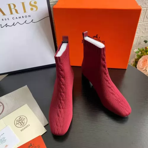 Replica Hermes Boots For Women #1377870 $92.00 USD for Wholesale