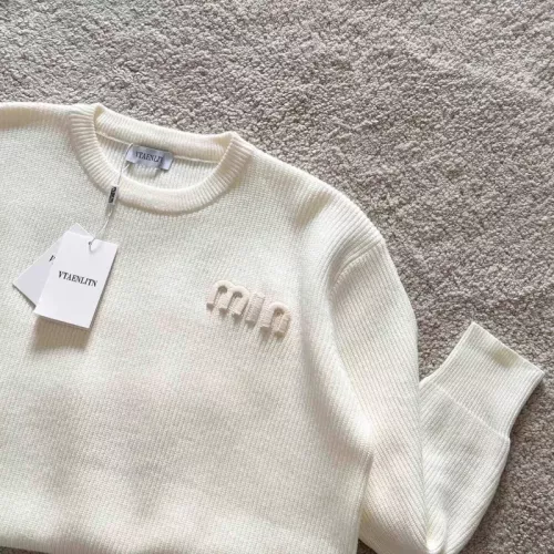 Replica MIU MIU Sweaters Long Sleeved For Unisex #1377958 $88.00 USD for Wholesale