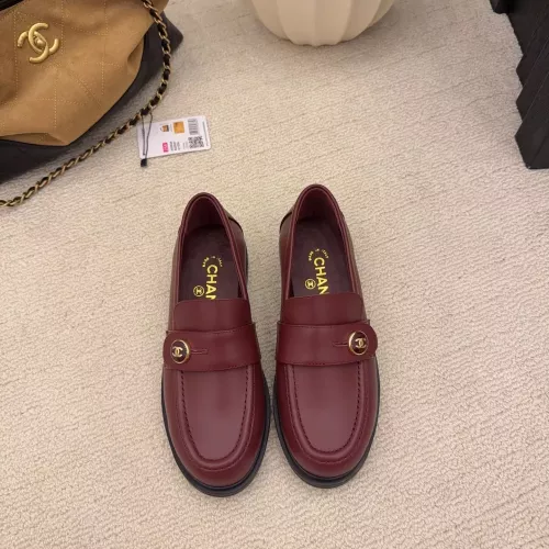 Replica Chanel Leather Shoes For Women #1378013 $112.00 USD for Wholesale
