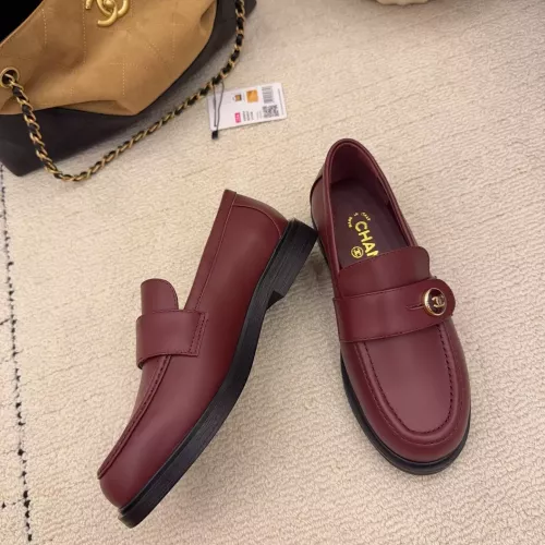 Replica Chanel Leather Shoes For Women #1378013 $112.00 USD for Wholesale
