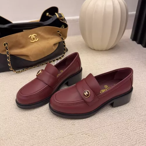 Chanel Leather Shoes For Women #1378014 $112.00 USD, Wholesale Replica Chanel Leather Shoes