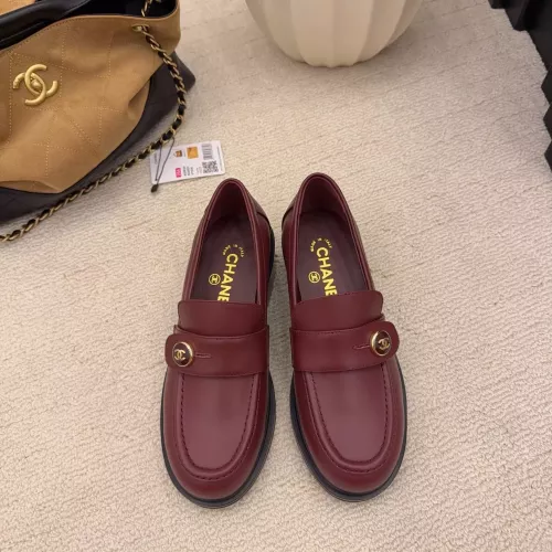 Replica Chanel Leather Shoes For Women #1378014 $112.00 USD for Wholesale