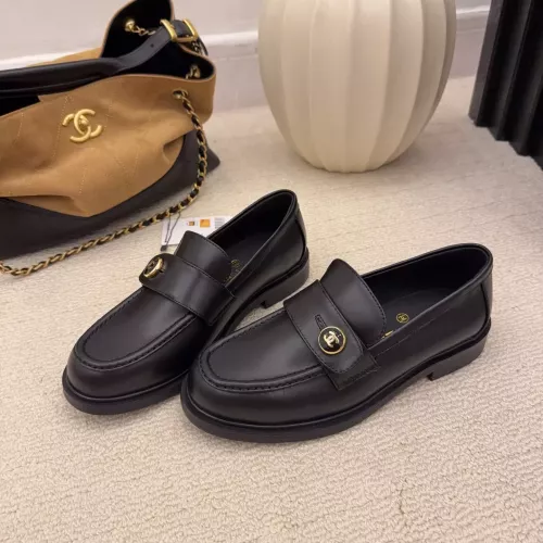 Chanel Leather Shoes For Women #1378015 $112.00 USD, Wholesale Replica Chanel Leather Shoes