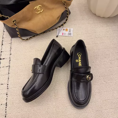 Replica Chanel Leather Shoes For Women #1378018 $112.00 USD for Wholesale