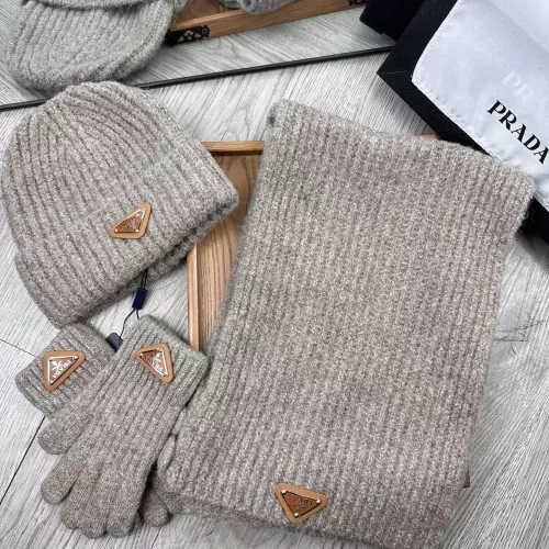 Prada Hat and Scarf and Glove Set #1378248 $48.00 USD, Wholesale Replica Prada Hat and Scarf and Glove Set