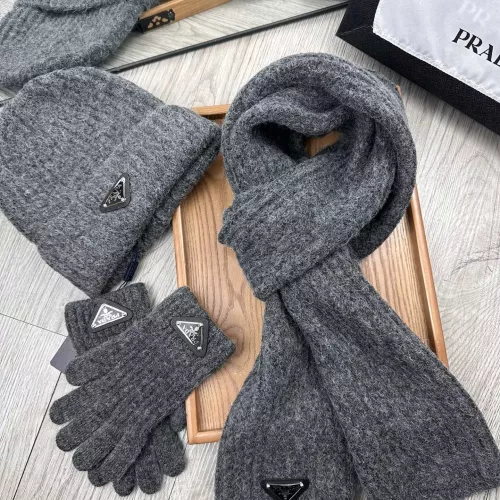 Replica Prada Hat and Scarf and Glove Set #1378249 $48.00 USD for Wholesale