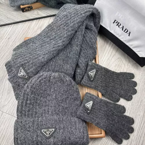 Replica Prada Hat and Scarf and Glove Set #1378249 $48.00 USD for Wholesale