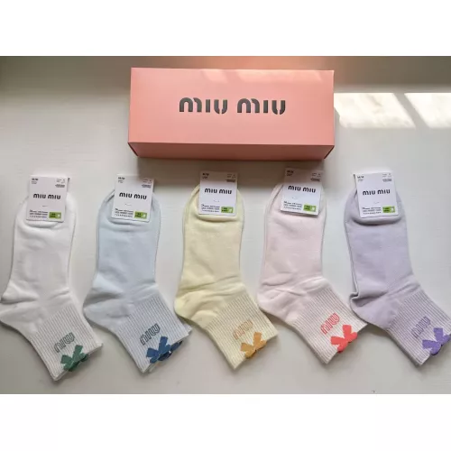 Replica MIU MIU Socks For Women #1378401 $25.00 USD for Wholesale