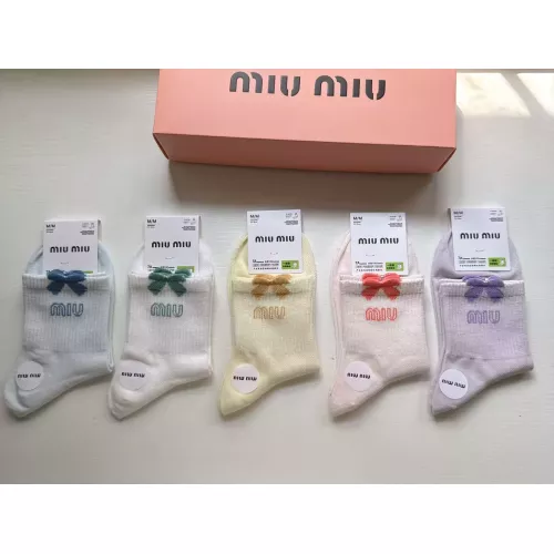 Replica MIU MIU Socks For Women #1378401 $25.00 USD for Wholesale