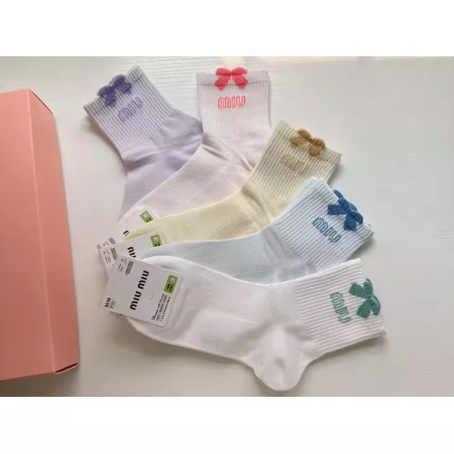 Replica MIU MIU Socks For Women #1378401 $25.00 USD for Wholesale
