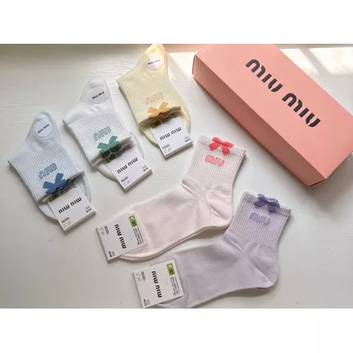 Replica MIU MIU Socks For Women #1378401 $25.00 USD for Wholesale