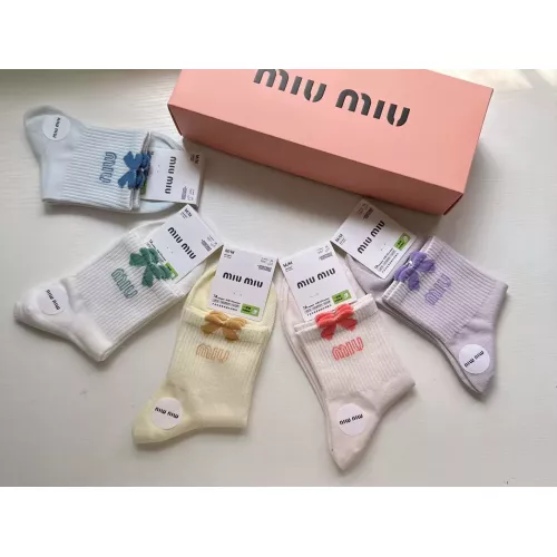 Replica MIU MIU Socks For Women #1378401 $25.00 USD for Wholesale